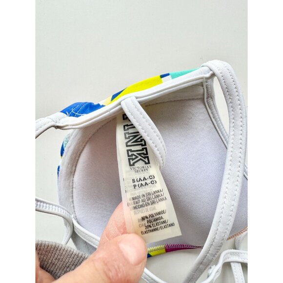 Lot of 5 PINK by VICTORIA'S SECRET Pink Chevron Striped Bikini Tops, Size S - Picture 13 of 16